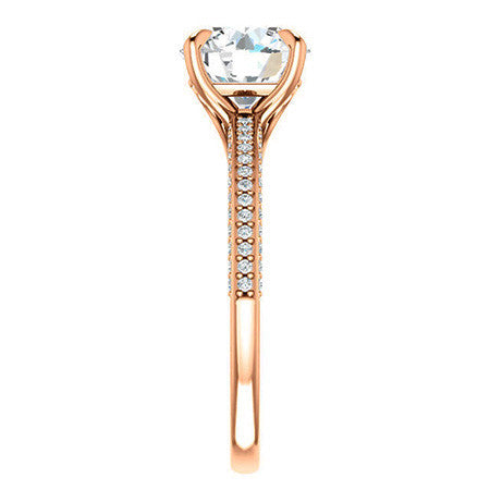 Round Claw Prong Moissanite Engagement Ringound