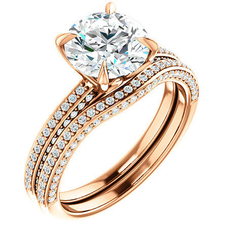 Round Claw Prong Moissanite Engagement Ringound