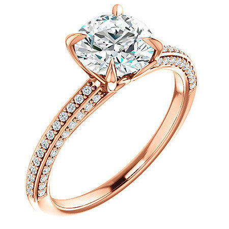 Round Claw Prong Moissanite Engagement Ringound