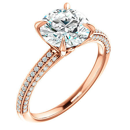 Round Claw Prong Moissanite Engagement Ringound