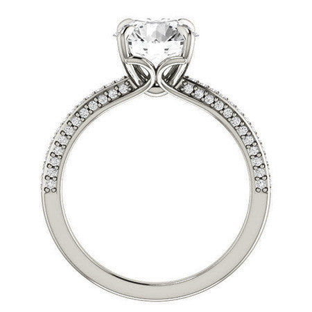 Round Claw Prong Moissanite Engagement Ringound