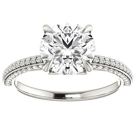 Round Claw Prong Moissanite Engagement Ringound