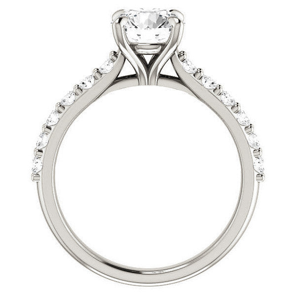 Round Brilliant Moissanite Engagement Ring