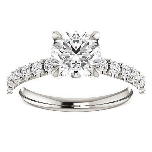 Round Brilliant Moissanite Engagement Ring