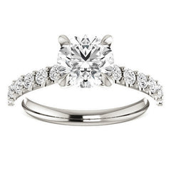 Round Brilliant Moissanite Engagement Ring