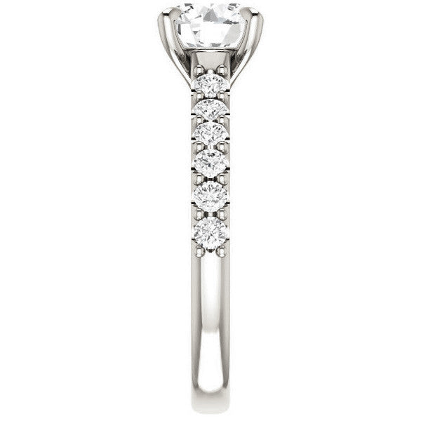 Round Brilliant Moissanite Engagement Ring