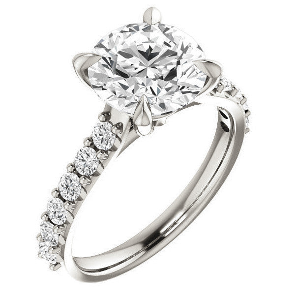 Round Brilliant Moissanite Engagement Ring