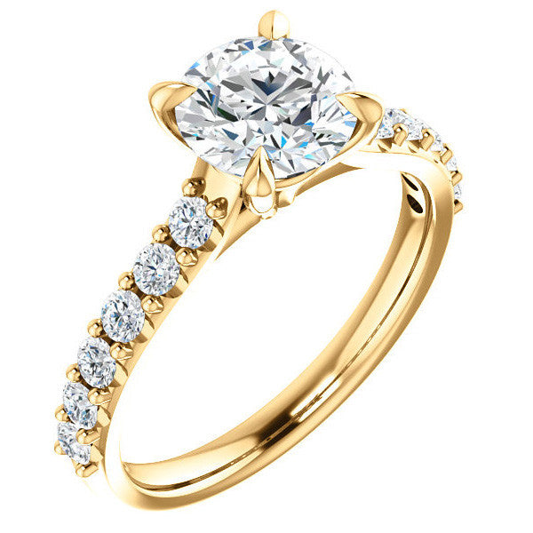 Round Brilliant Moissanite Engagement Ring