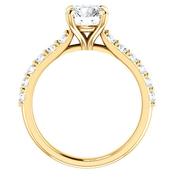 Round Brilliant Moissanite Engagement Ring