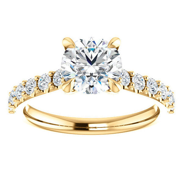 Round Brilliant Moissanite Engagement Ring