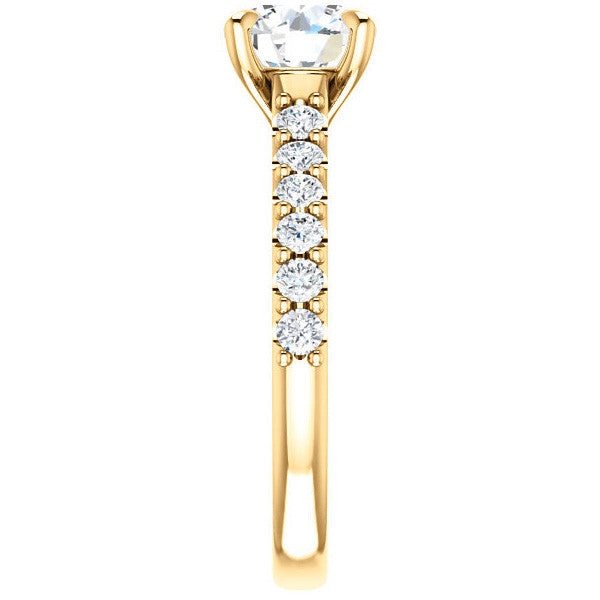 Round Brilliant Moissanite Engagement Ring