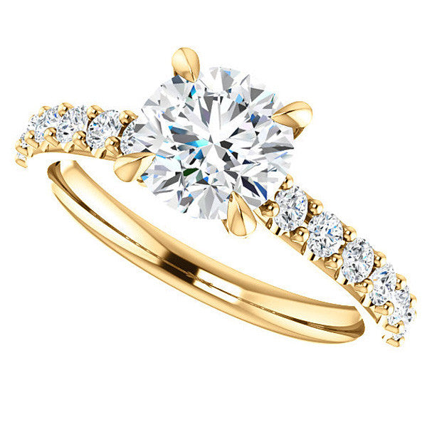 Round Brilliant Moissanite Engagement Ring