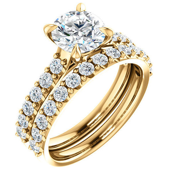 Round Brilliant Moissanite Engagement Ring