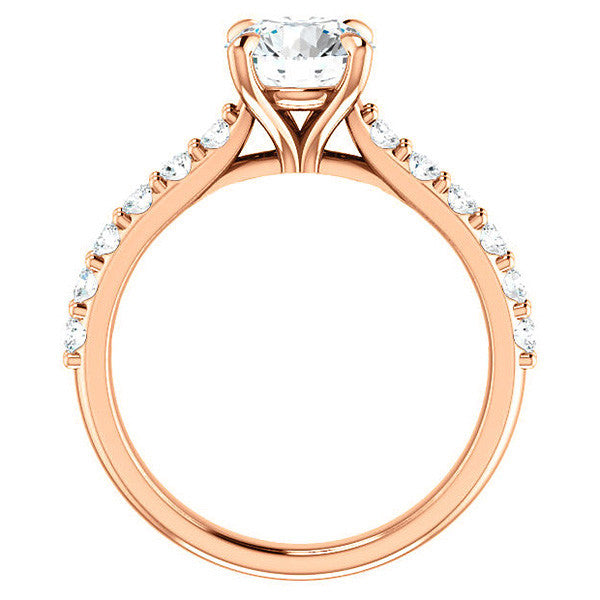 Round Brilliant Moissanite Engagement Ring