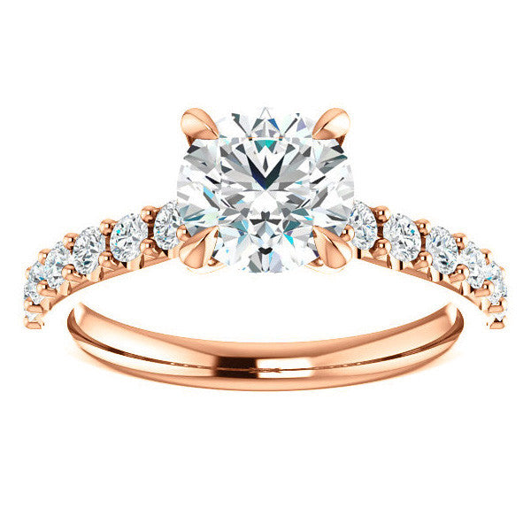 Round Brilliant Moissanite Engagement Ring