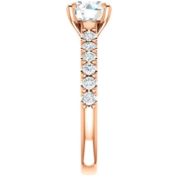 Round Brilliant Moissanite Engagement Ring