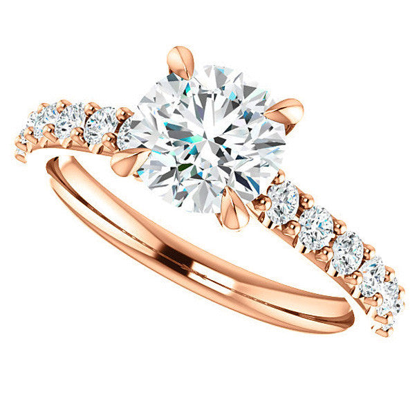 Round Brilliant Moissanite Engagement Ring