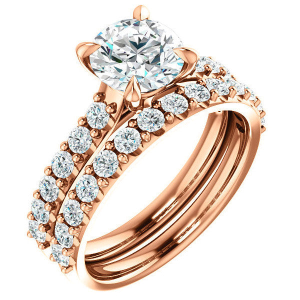 Round Brilliant Moissanite Engagement Ring