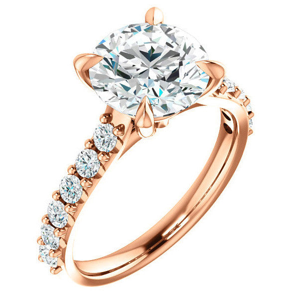 Round Brilliant Moissanite Engagement Ring