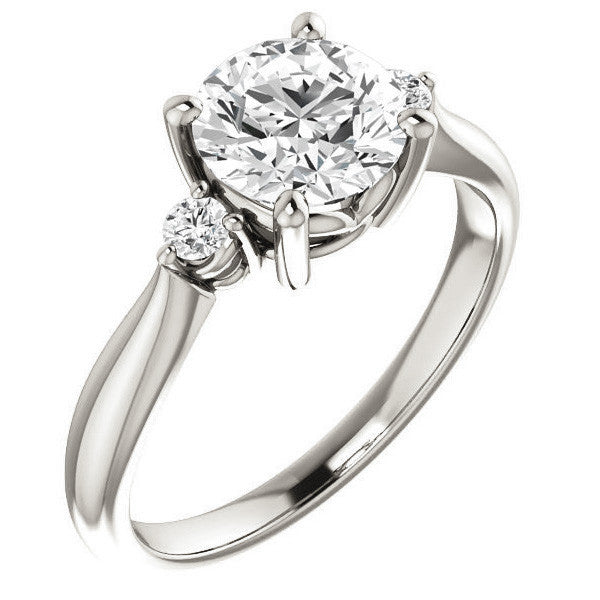 Round Brilliant Moissanite Engagement Ring