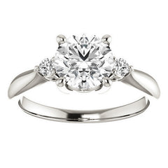 Round Brilliant Moissanite Engagement Ring