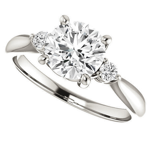 Round Brilliant Moissanite Engagement Ring