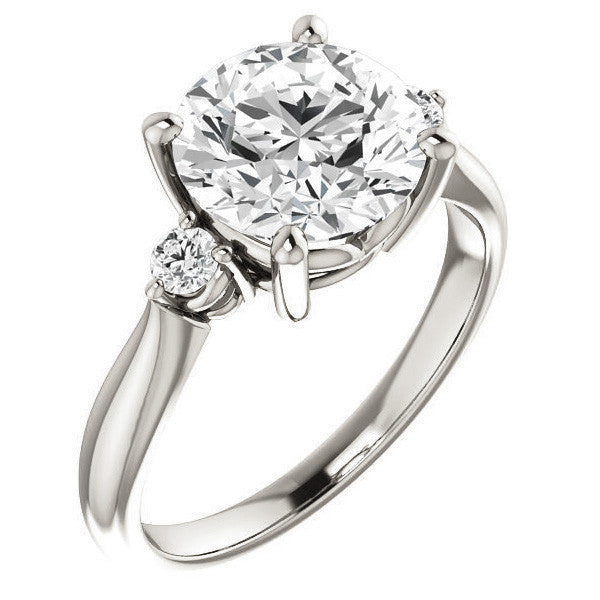 Round Brilliant Moissanite Engagement Ring