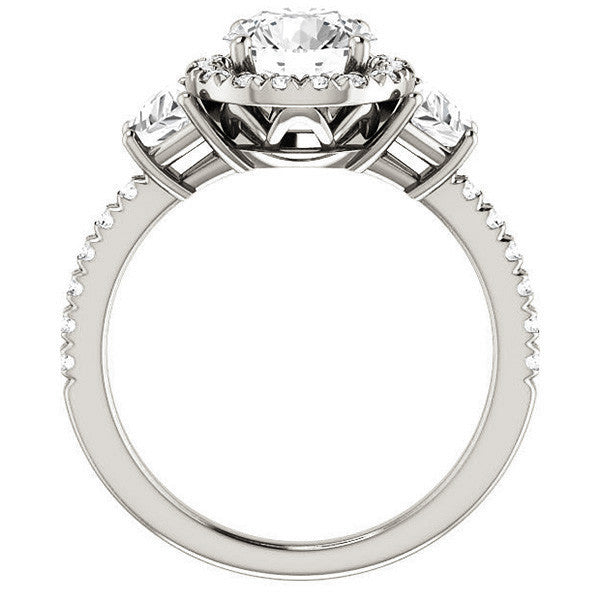 Round Brilliant Three Stone style Engagement Ring