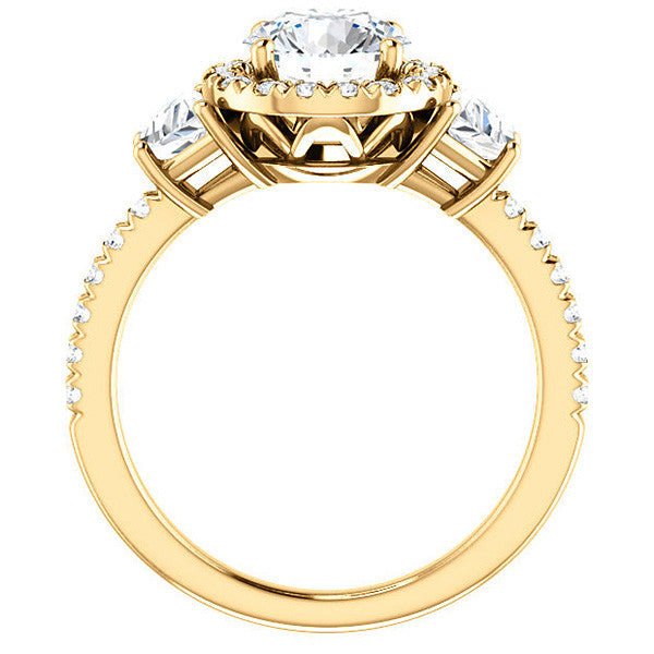 Round Brilliant Three Stone style Engagement Ring