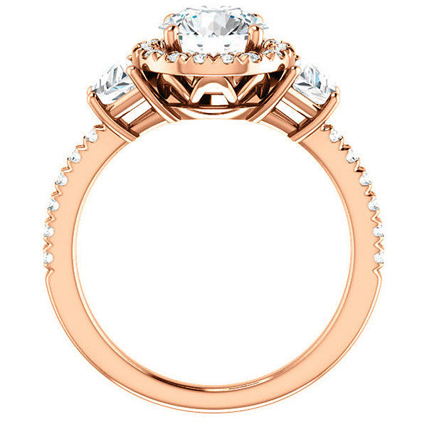 Round Brilliant Three Stone style Engagement Ring