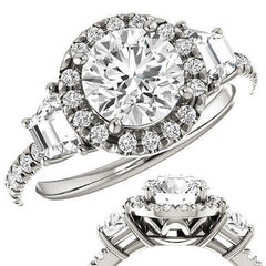 Round Brilliant Three Stone style Engagement Ring