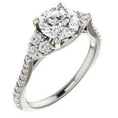 Round Brilliant Moissanite Engagement Ring