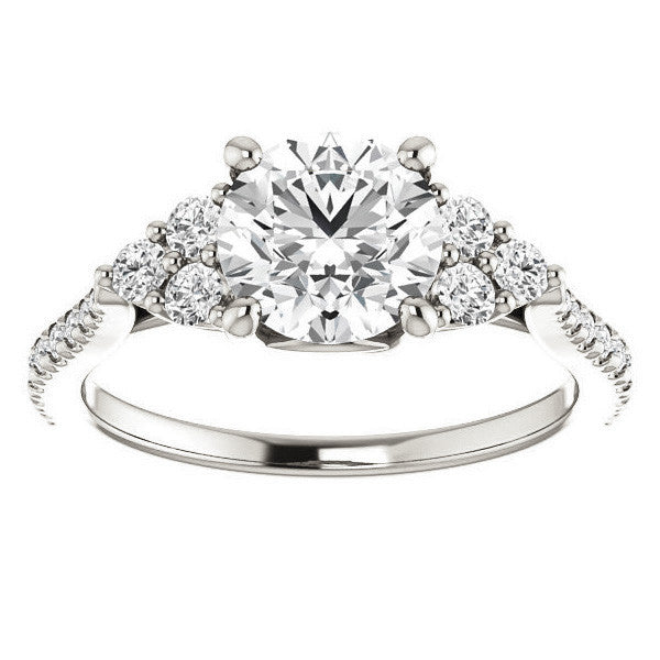 Round Brilliant Moissanite Engagement Ring