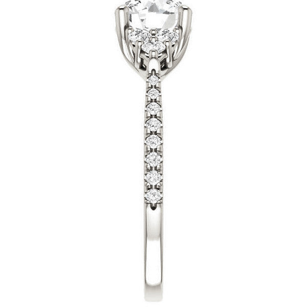 Round Brilliant Moissanite Engagement Ring