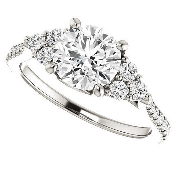 Round Brilliant Moissanite Engagement Ring