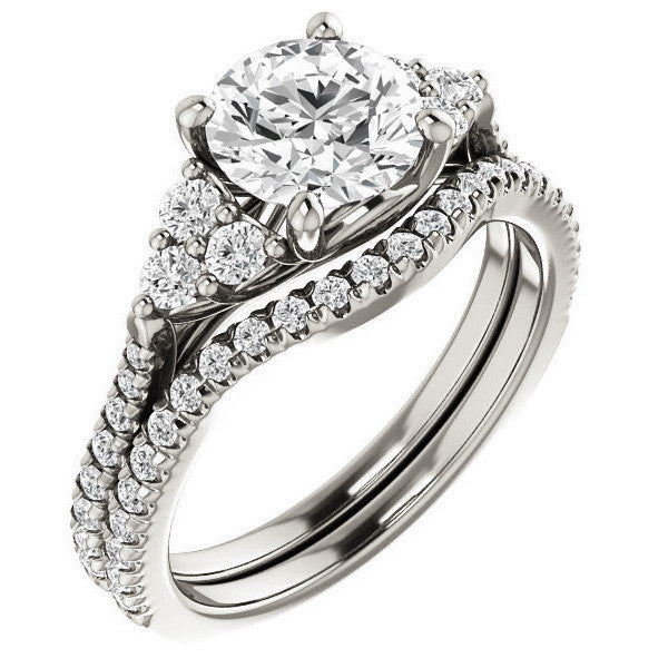 Round Brilliant Moissanite Engagement Ring