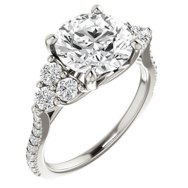 Round Brilliant Moissanite Engagement Ring