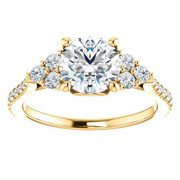 Round Brilliant Moissanite Engagement Ring
