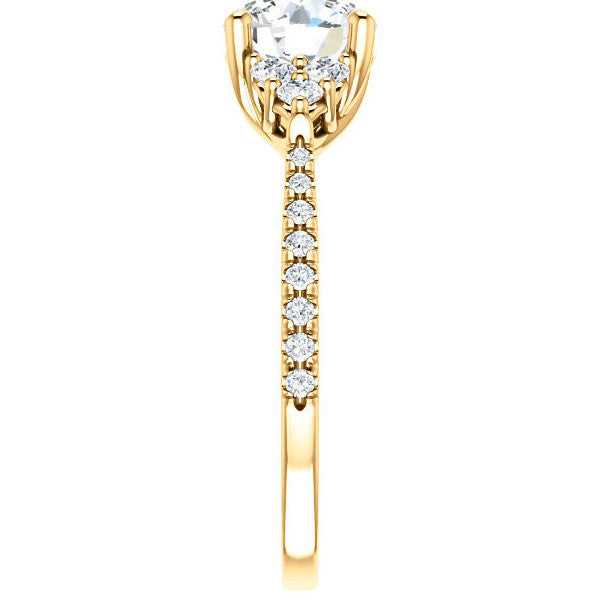 Round Brilliant Moissanite Engagement Ring