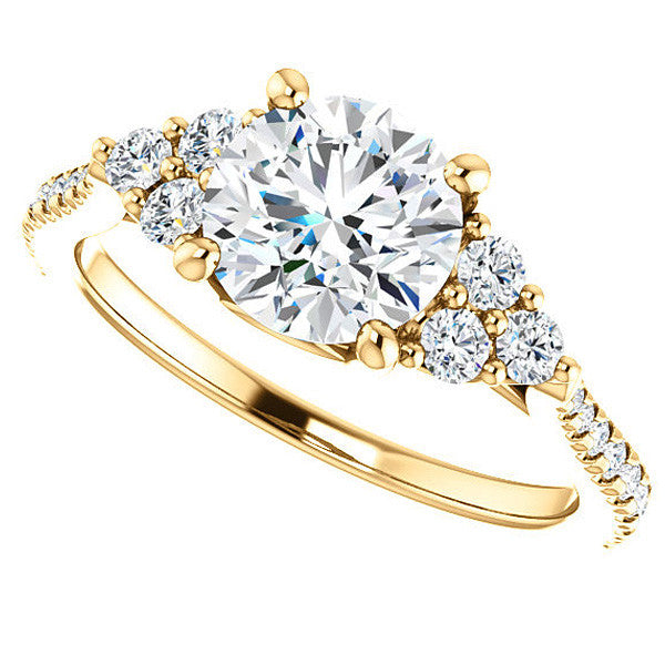 Round Brilliant Moissanite Engagement Ring