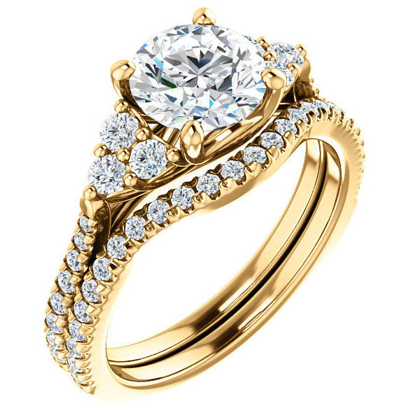 Round Brilliant Moissanite Engagement Ring