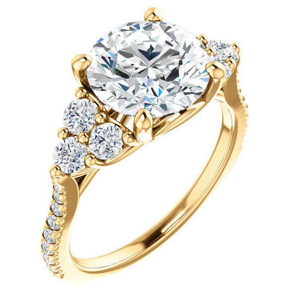 Round Brilliant Moissanite Engagement Ring