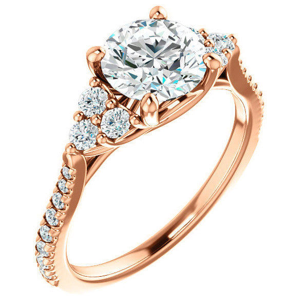 Round Brilliant Moissanite Engagement Ring