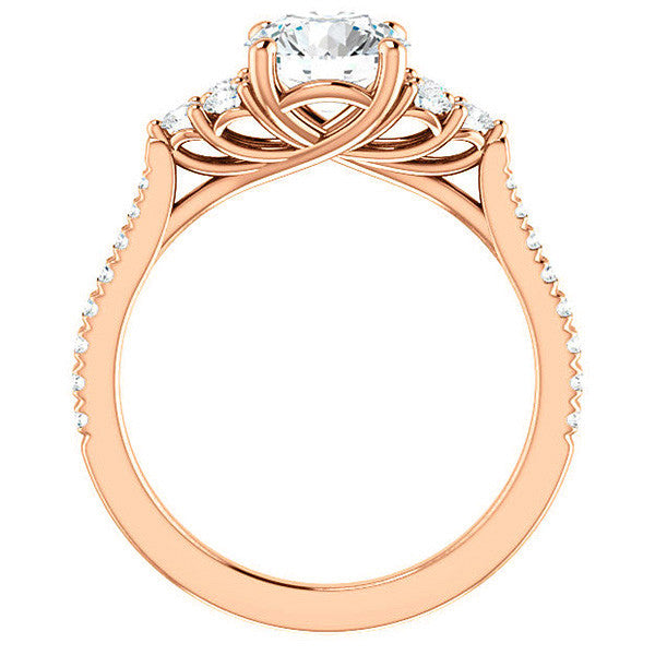 Round Brilliant Moissanite Engagement Ring