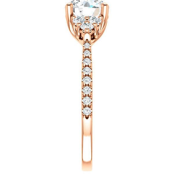 Round Brilliant Moissanite Engagement Ring