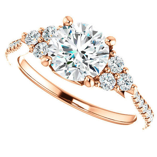 Round Brilliant Moissanite Engagement Ring