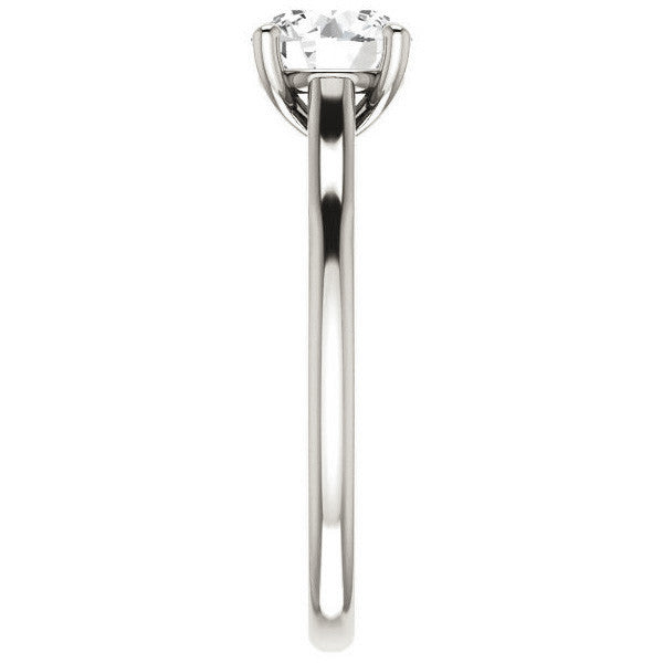 Round Brilliant Solitaire Engagement Ring with Bow Accent