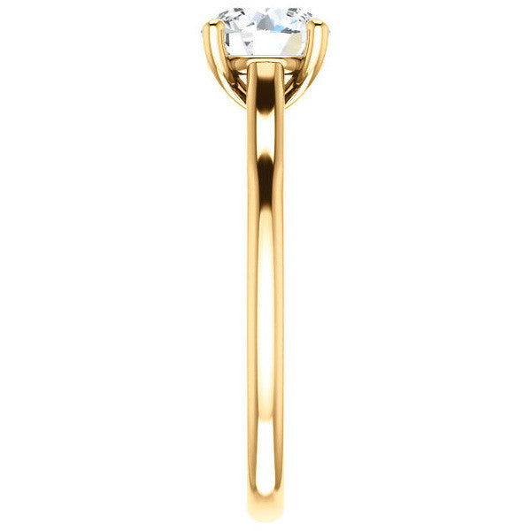 Round Brilliant Solitaire Engagement Ring with Bow Accent