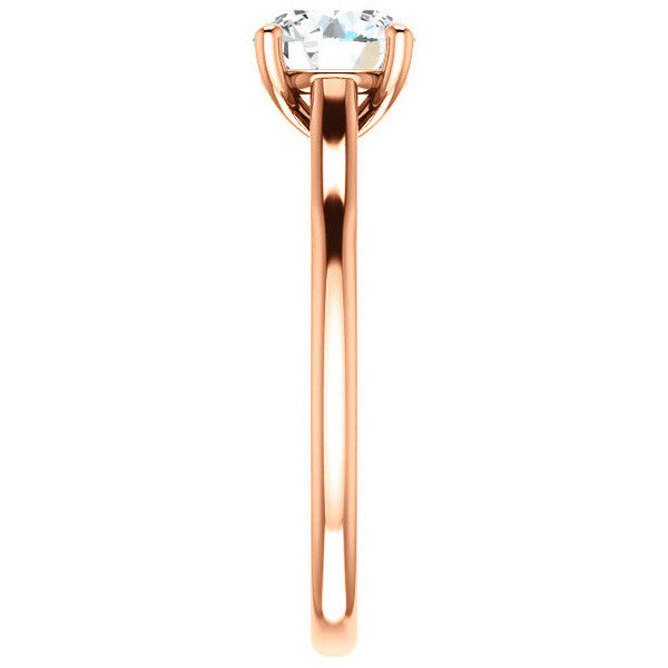 Round Brilliant Solitaire Engagement Ring with Bow Accent