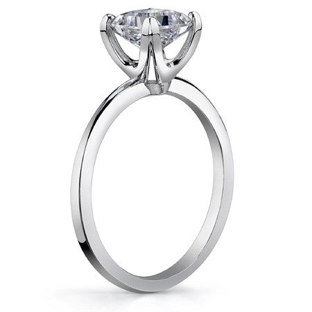 Novo Cushion Moissanite Solitaire Ring